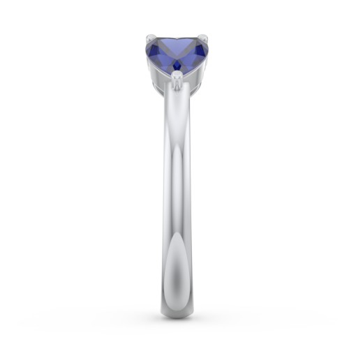 Two Hearts to Infinity Ring – Sterling Silver with Blue Sapphire