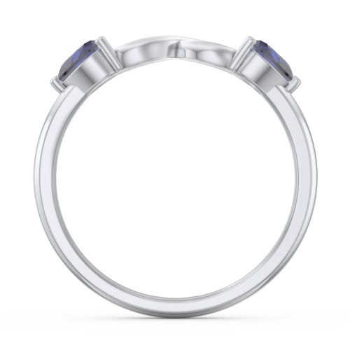 Two Hearts to Infinity Ring – Sterling Silver with Blue Sapphire