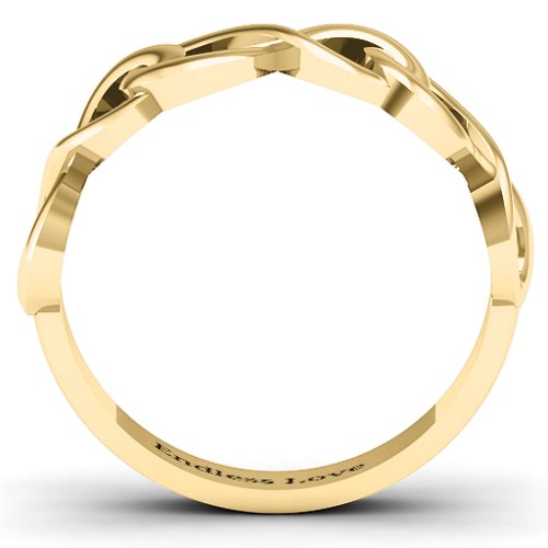 Triple Entwined Infinity Ring – 10K Yellow Gold