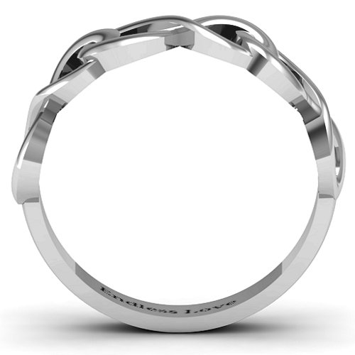 Triple Entwined Infinity Ring – Sterling Silver