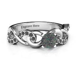 Triple Infinity with Accents Ring