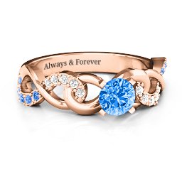 Triple Infinity with Accents Ring