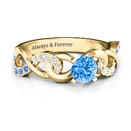 Triple Infinity with Accents Ring