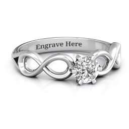 Solitaire Infinity Ring