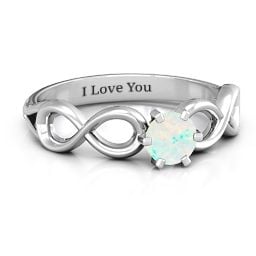 Solitaire Infinity Ring