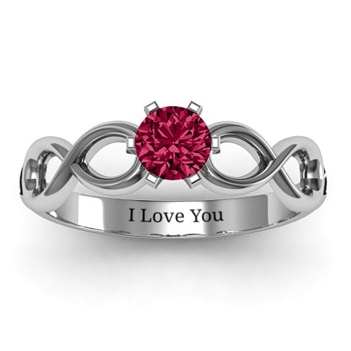 Solitaire Infinity Ring