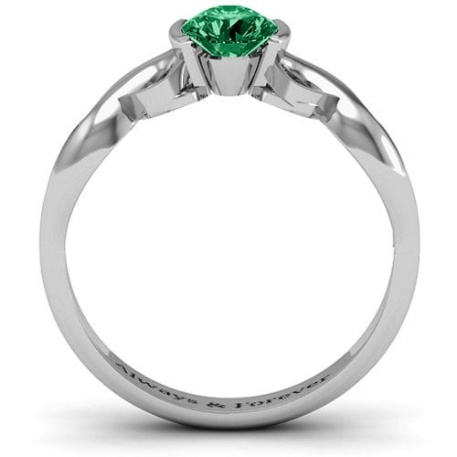 Half Bezel Infinity Ring
