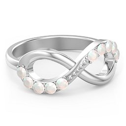Birthstone Infinity Accent Ring