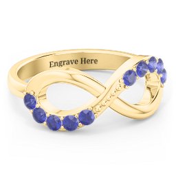 Birthstone Infinity Accent Ring