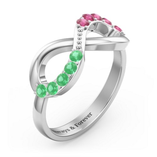 Birthstone Infinity Accent Ring