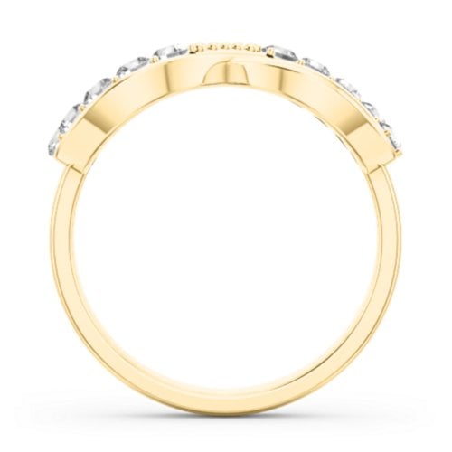 Birthstone Infinity Accent Ring – 10K Yellow Gold with Cubic Zirconia