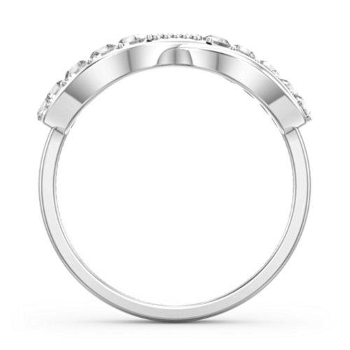 Birthstone Infinity Accent Ring – Sterling Silver with Diamond