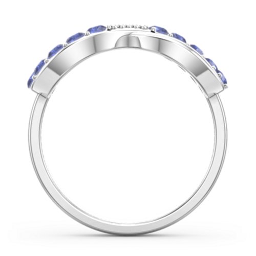 Birthstone Infinity Accent Ring – Sterling Silver with Blue Sapphire