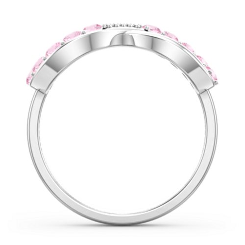 Birthstone Infinity Accent Ring – Sterling Silver with Pink Tourmaline