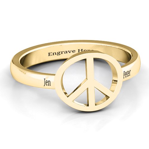 Shanti Peace Ring – 10K Yellow Gold