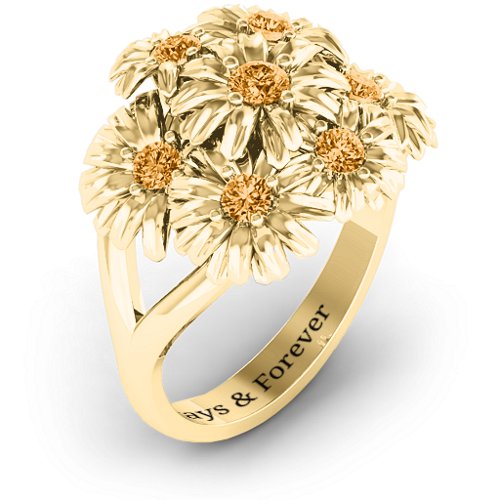 In Full Bloom Ring – 10K Yellow Gold with Citrine