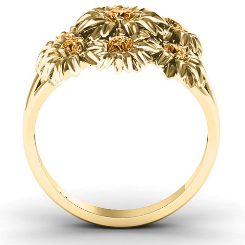 In Full Bloom Ring – 10K Yellow Gold with Citrine