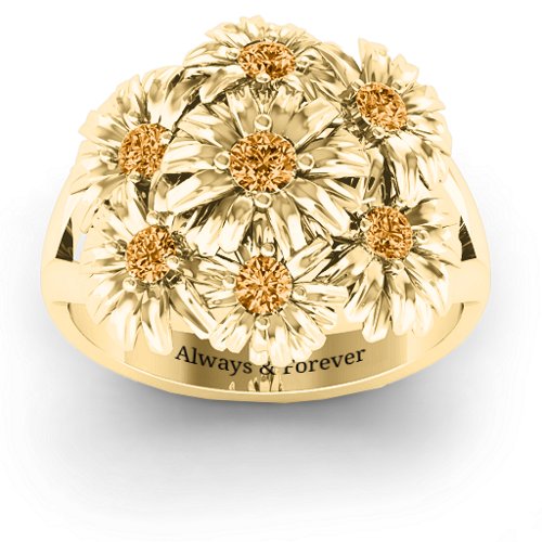 In Full Bloom Ring – 10K Yellow Gold with Citrine