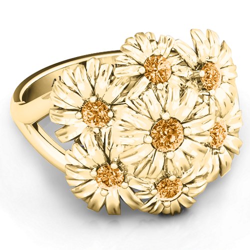 In Full Bloom Ring – 10K Yellow Gold with Citrine
