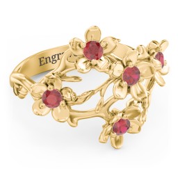 Garden Party Ring in 10K Solid Yellow Gold