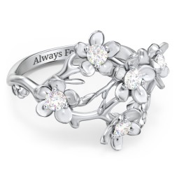 Garden Party Ring in 925 Sterling Silver with Diamond