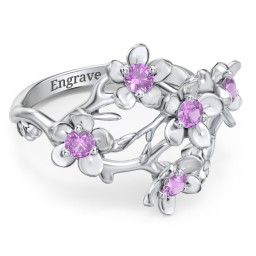 Garden Party Ring in 925 Sterling Silver with Amethyst