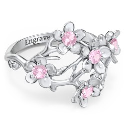 Garden Party Ring in 925 Sterling Silver with Pink Tourmaline