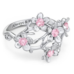 Garden Party Ring in 925 Sterling Silver with Pink Tourmaline