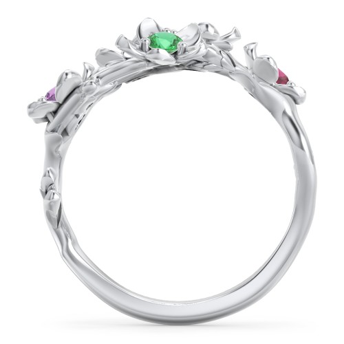 Garden Party Ring – Sterling Silver with Blue Topaz, Amethyst, Citrine, Ruby, and Emerald