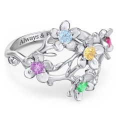 Garden Party Ring – 10K Yellow Gold with Blue Topaz, Amethyst, Citrine, Ruby, and Emerald