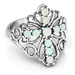 Sparkling Spirituality Cross Ring