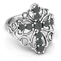 Sparkling Spirituality Cross Ring