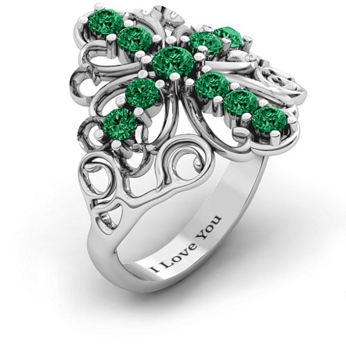 Sparkling Spirituality Cross Ring