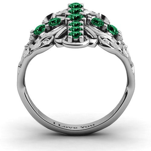 Sparkling Spirituality Cross Ring