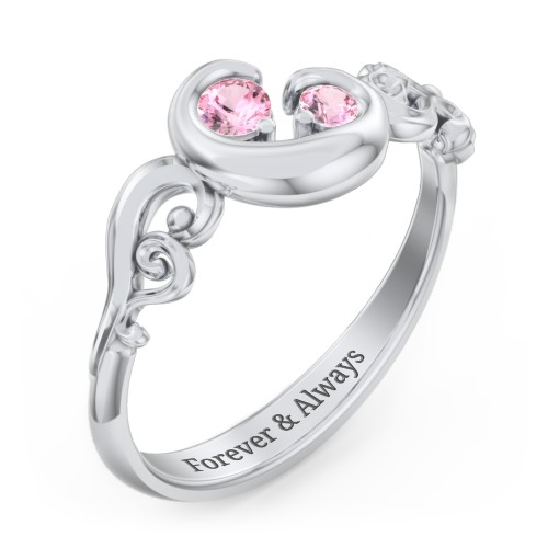 "Cradle of Love" Ring – Sterling Silver with Pink Tourmaline