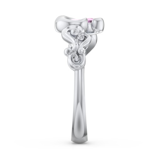"Cradle of Love" Ring – Sterling Silver with Pink Sapphire