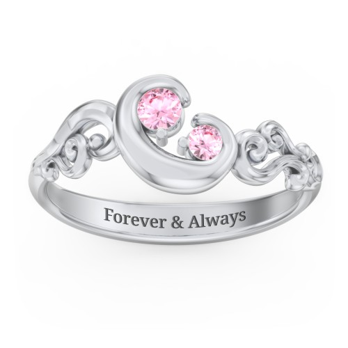 "Cradle of Love" Ring – Sterling Silver with Pink Tourmaline