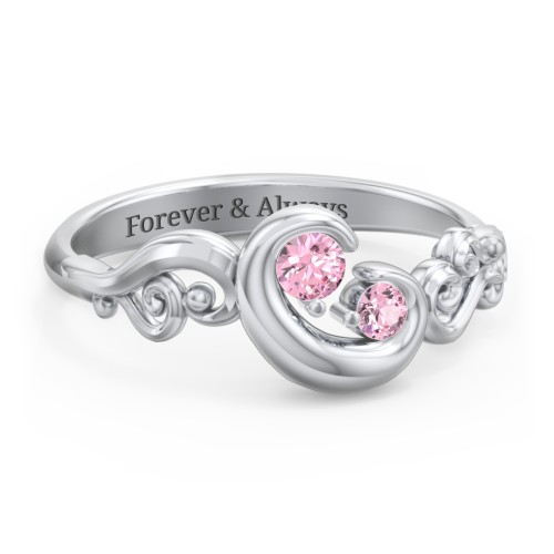 "Cradle of Love" Ring – Sterling Silver with Pink Tourmaline