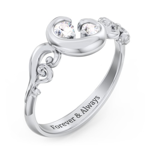 "Cradle of Love" Ring – Sterling Silver with Cubic Zirconia