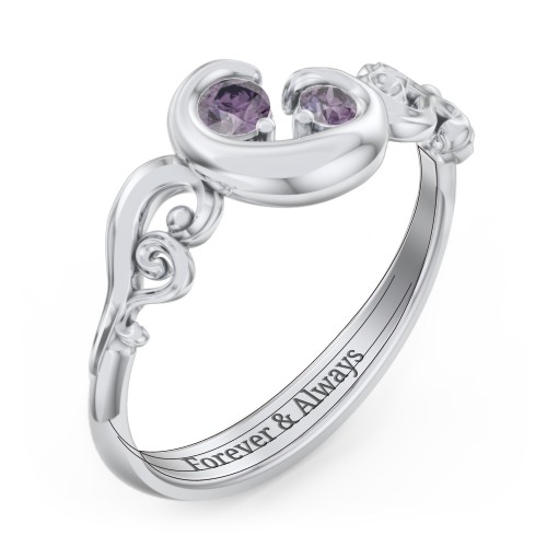 "Cradle of Love" Ring – Sterling Silver with Alexandrite