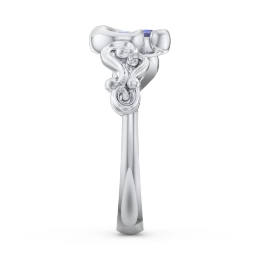 "Cradle of Love" Ring – Sterling Silver with Blue Sapphire