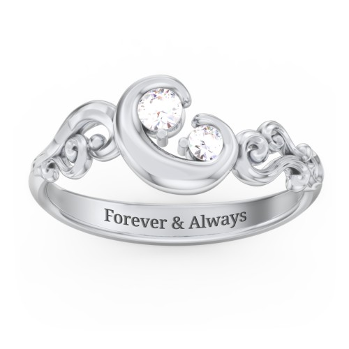 "Cradle of Love" Ring – Sterling Silver with Cubic Zirconia