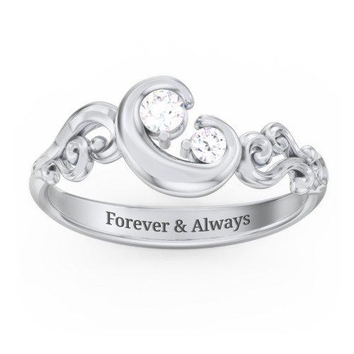 "Cradle of Love" Ring – Sterling Silver with Diamond