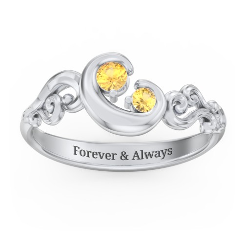 "Cradle of Love" Ring – Sterling Silver with Citrine