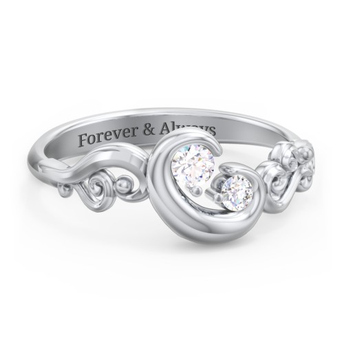 "Cradle of Love" Ring – Sterling Silver with Diamond