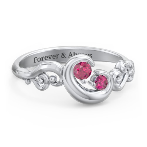 "Cradle of Love" Ring – Sterling Silver with Ruby