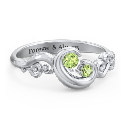 "Cradle of Love" Ring – Sterling Silver with Peridot