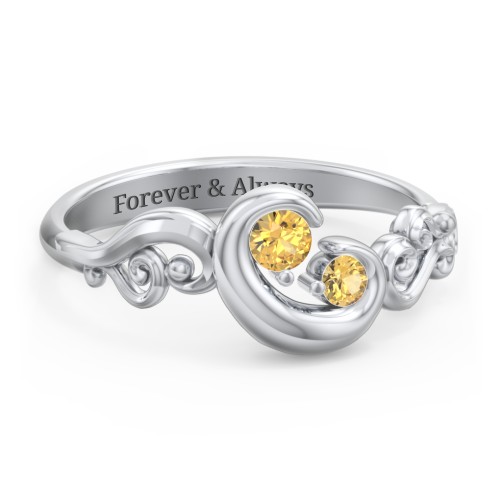 "Cradle of Love" Ring – Sterling Silver with Citrine