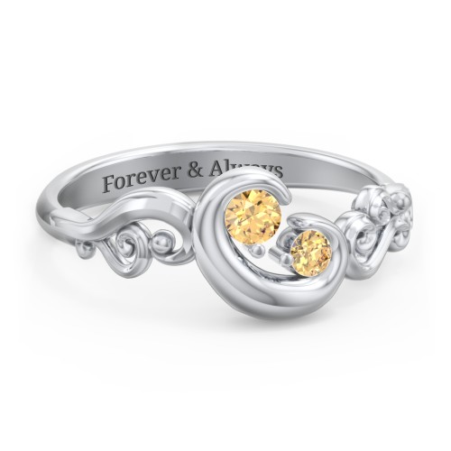 "Cradle of Love" Ring – Sterling Silver with Citrine