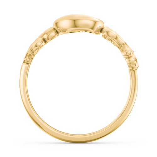 "Cradle of Love" Ring – 10K Yellow Gold with Cubic Zirconia